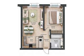 m. Ozernaya: Apartment, 2-rooms