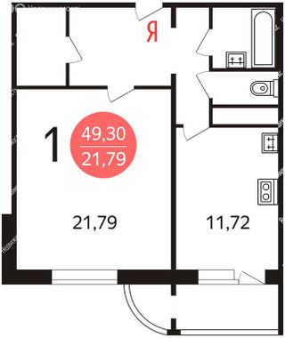 m. Klenovy bulvar: Apartment, 1-rooms
