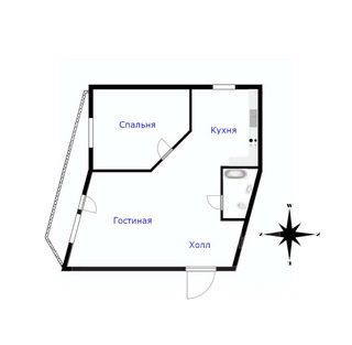 m. Tverskaya: Apartment, 2-rooms