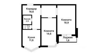 m. Myakinino: Apartment, 2-rooms