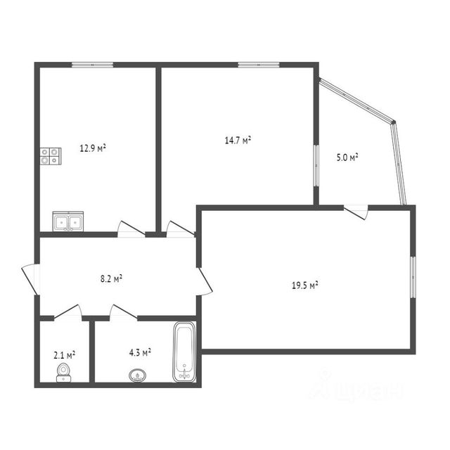 m. Molzhaninovo: Apartment, 2-rooms