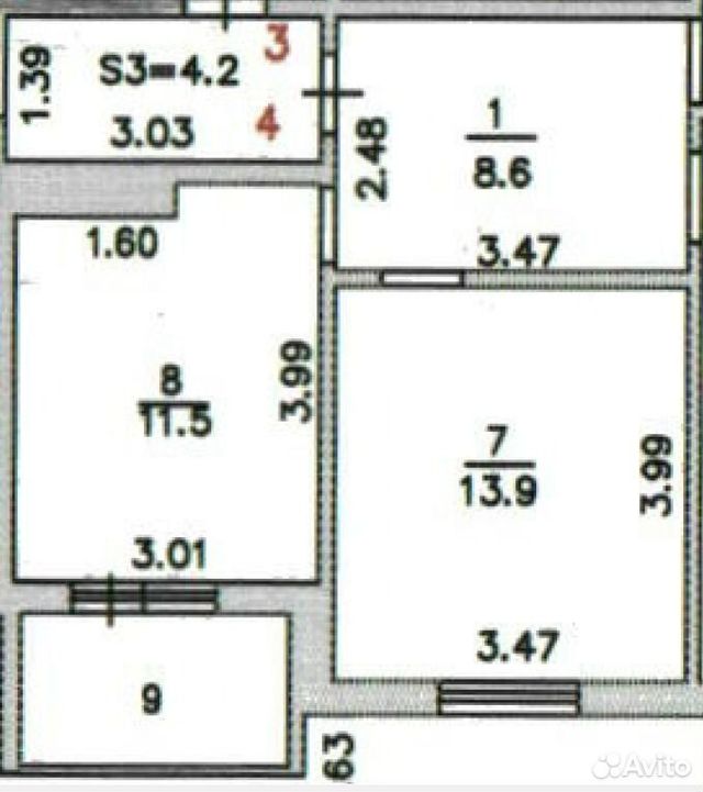 m. Podolsk: Apartment, 3-rooms