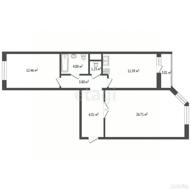m. Dolgoprudnaya: Apartment, 2-rooms