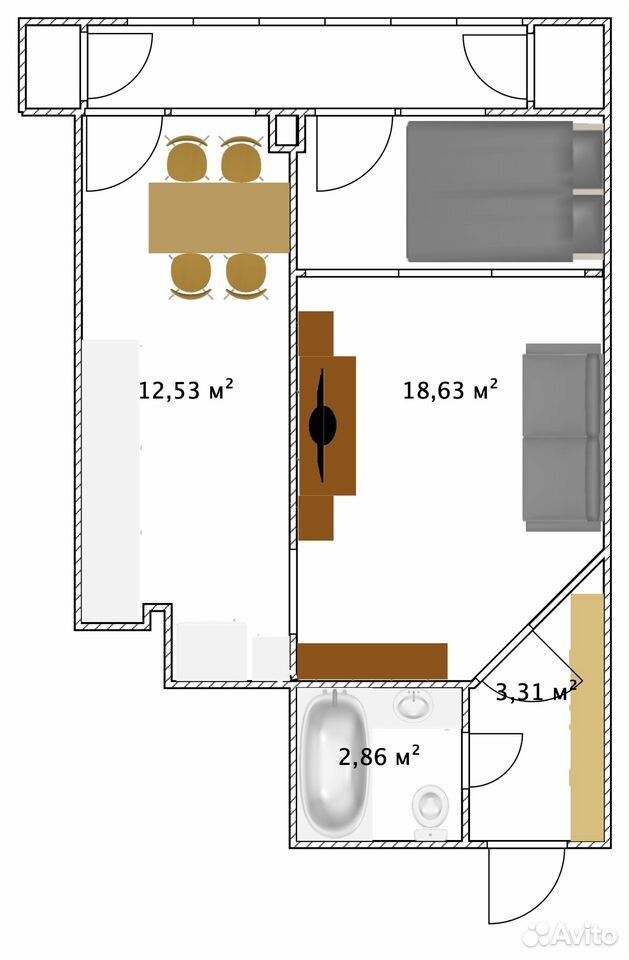 m. Matveevskoe: Apartment, 1-rooms