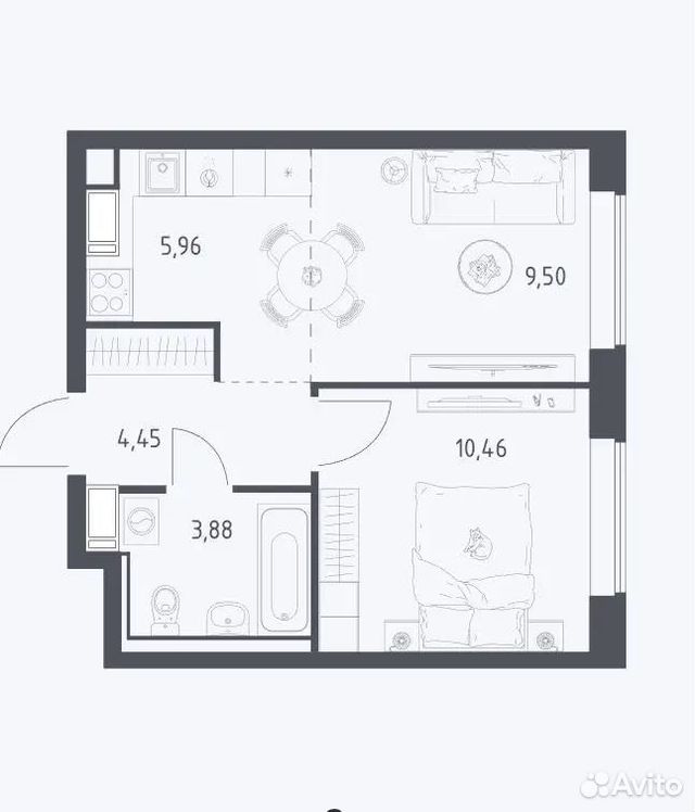 m. Tomilino: Apartment, 1-rooms