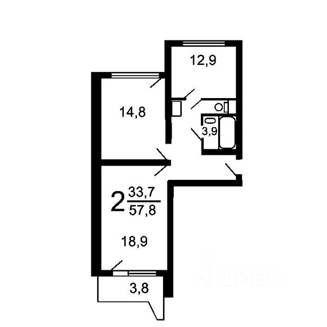 m. Planernaya: Apartment, 2-rooms