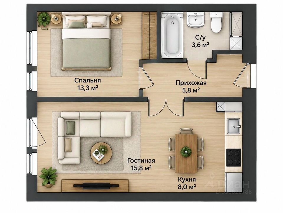 m. Molodezhnaya: Apartment, 1-rooms