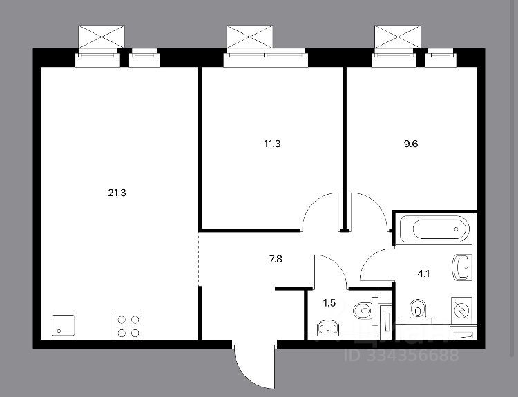 m. Kotelniki: Apartment, 2-rooms