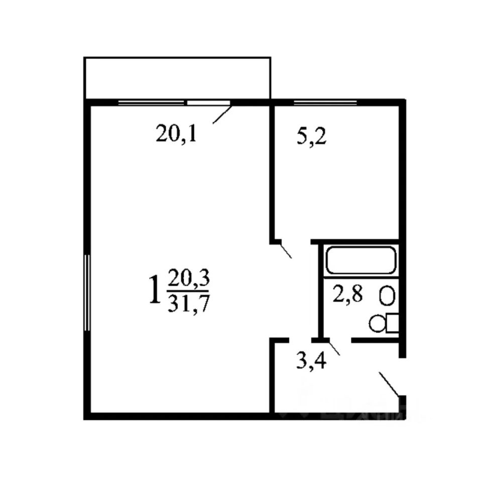 m. Tretyakovskaya: Apartment, 1-rooms