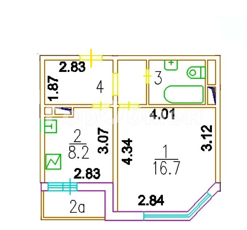 m. Nekrasovka: Apartment, 1-rooms