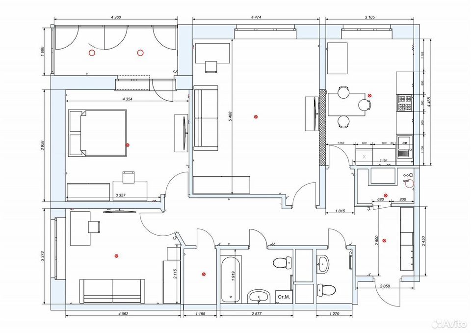 m. Kotelniki: Apartment, 3-rooms
