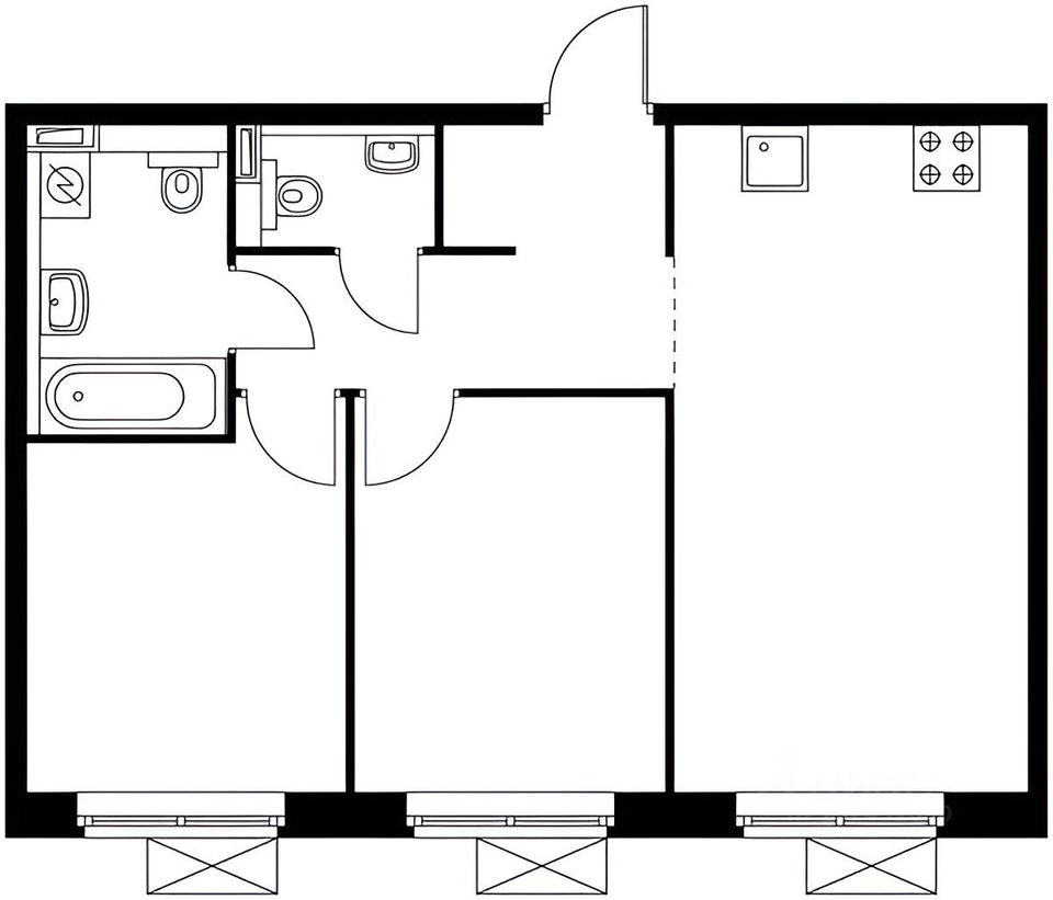 m. Lukhmanovskaya: Apartment, 2-rooms
