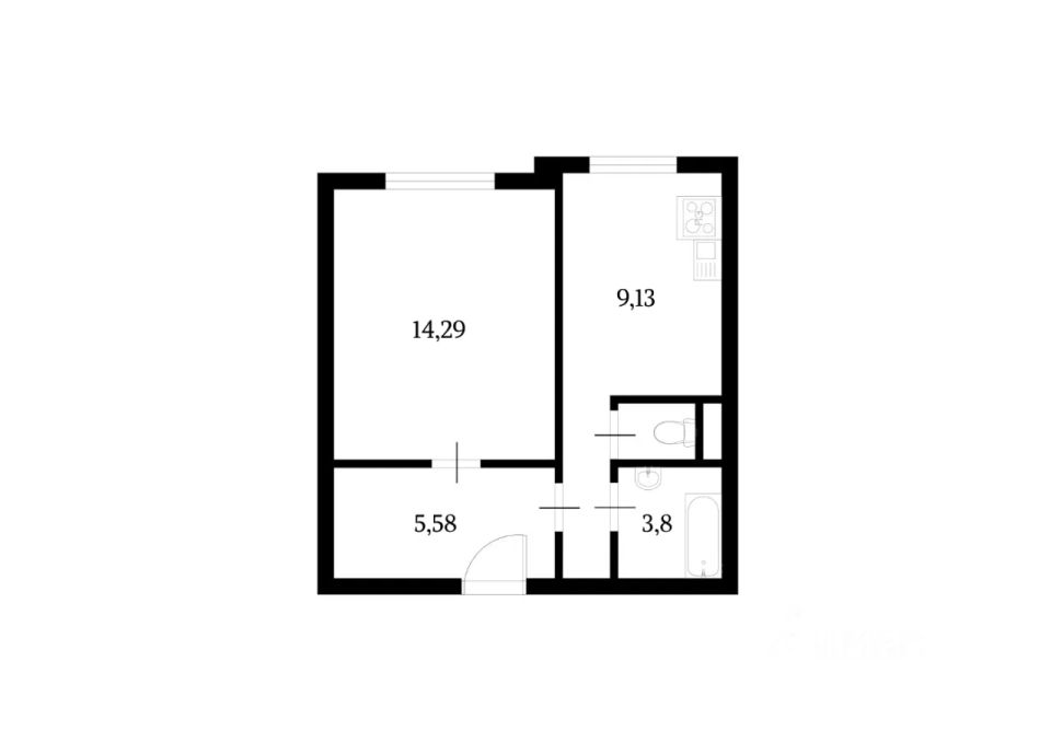 m. Akademicheskaya: Apartment, 1-rooms